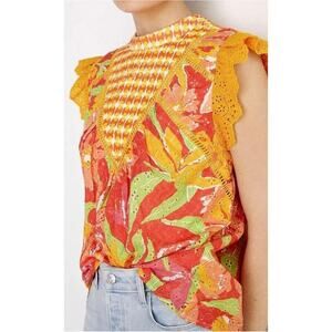 Anthropologie Blouse Verb Cotton Floral